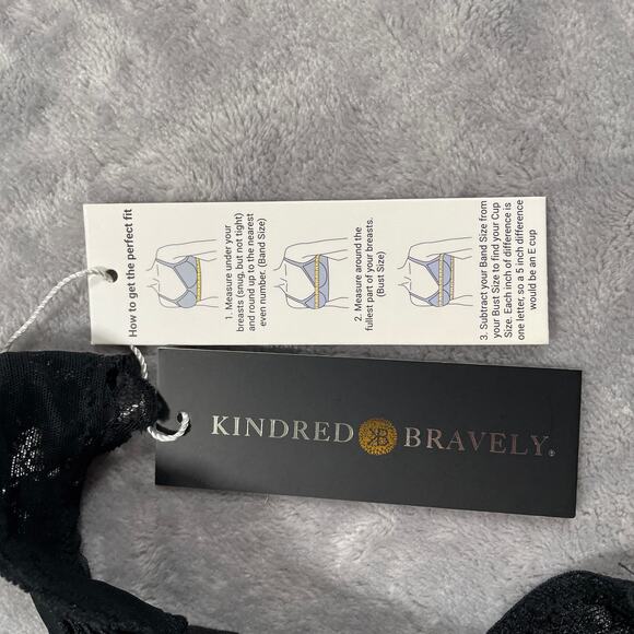 Kindred Bravely Bra Womens Medium Black Nursing Bralette Lace Racerback New - Picture 7 of 11